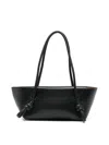 Hereu Mini Fleca Rectangular Shoulder Bag Knotted Handles In Black