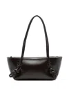 Hereu Structured Shoulder Bag Knotted Handle Detail In Brown