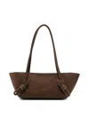 Hereu Medium Fleca Knotted Shoulder Bag In Brown