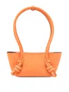 Hereu Mini Fleca Rectangular Shoulder Bag Double Handles In Orange