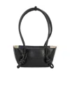 Hereu Mini Fleca Rectangular Shoulder Bag Knotted Handles In Black