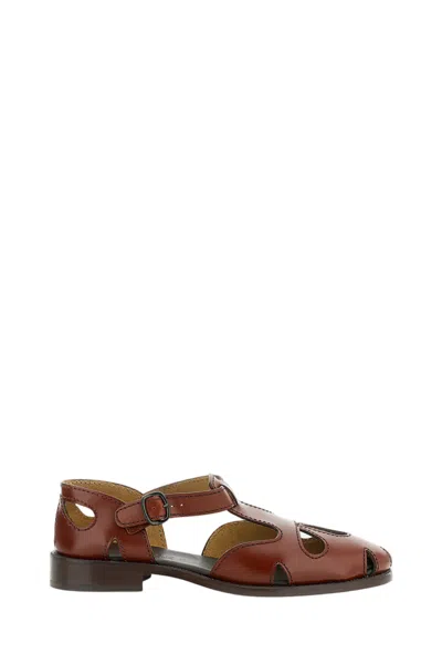 HEREU FLORETA SLIM LEATHER SANDALS