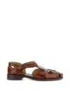Hereu Tan Leather Sandals In Brown