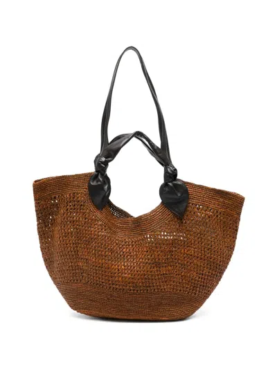 Hereu "fonol" Large Raffia Bag