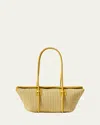 Hereu Forna Striped Raffia Shoulder Bag In Yellow