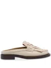 Hereu Fringe Detailing Mules In Neutrals