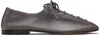 Hereu Gray Plegada Supple Shiny Derbys In Gray