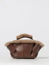 Hereu Arta Mini Curly Shearling Trims Bags In Brown