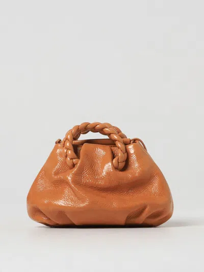Hereu Bombon Small Leather Handbag In Camel