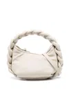 Hereu Espiga Braided Large Leather Shoulder Bag In Cream