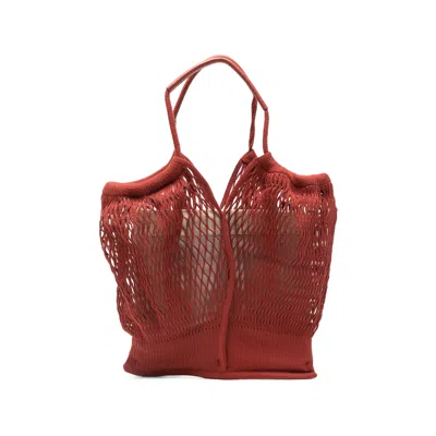 Hereu Hélène Net Tote Bag In Red