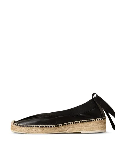 Hereu Horta Round-toe Elasticated Espadrilles In Black