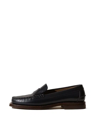 Hereu Interlaced-detail Slip-on Loafers In Blue