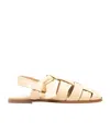 Hereu Interlocking Knitted Flat Sandals In Nude