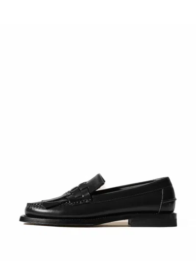 Hereu Interwoven Fringe-detail Loafers In Black