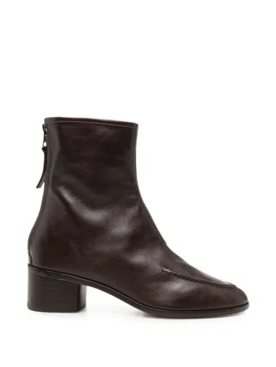 Hereu Juliol Leather Ankle Boots In Brown