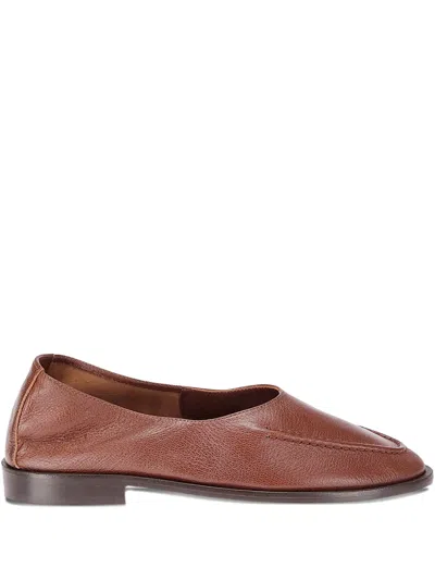 Hereu Juliol Winter Leather Loafers In Brown