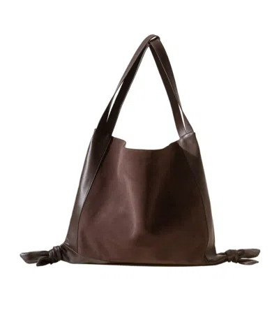Hereu Knot Detail Shoulder Bag In Black