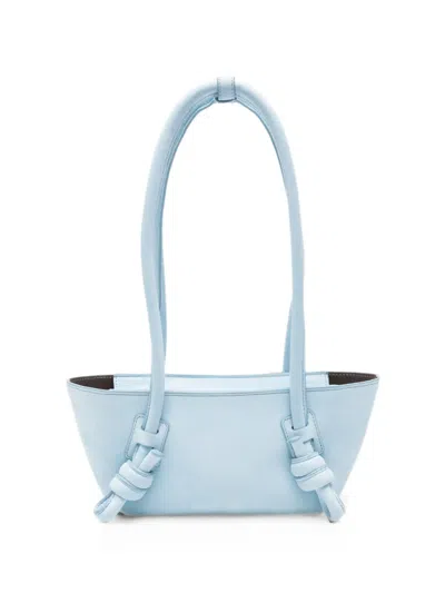 Hereu Knot-detail Leather Shoulder Bag In Blue