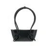 Hereu Mini Fleca Rectangular Shoulder Bag Knotted Handles In Black
