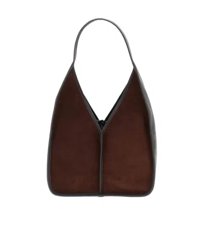 Hereu Knot-detailed Hobo Shoulder Bag In Brown