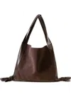 Hereu Knotted-detail Leather Shoulder Bag In Brown