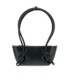 Hereu Mini Fleca Rectangular Shoulder Bag Knotted Handles In Black