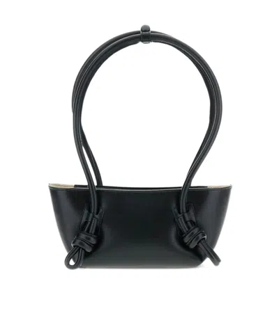 Hereu Knotted Shoulder Bag In Black