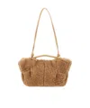 Hereu Textured Shoulder Bag Knotted Strap In Sand