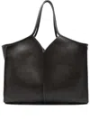 Hereu Large Leather Tote Bag In Black