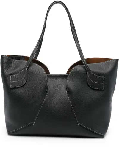 Hereu Large Sepal Tote Bag In Black