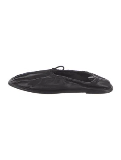 Pre-owned Hereu Leather Ballet Flats In Black