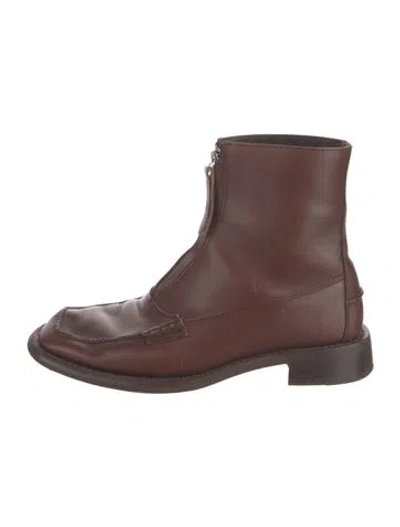 Pre-owned Hereu Leather Boots In Brown