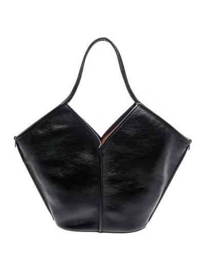 Pre-owned Hereu Leather Bucket Bag In Black