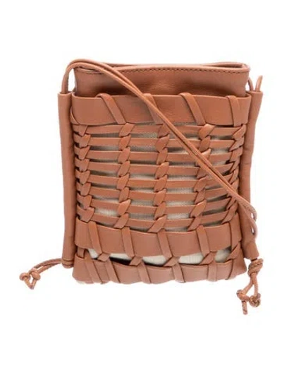 Pre-owned Hereu Leather Bucket Bag In Brown