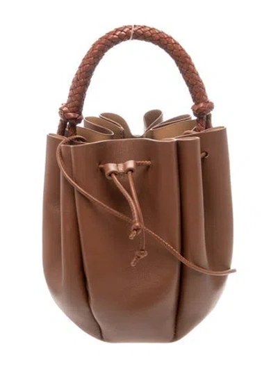 Pre-owned Hereu Leather Bucket Bag In Brown
