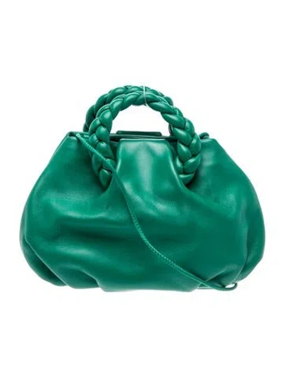 Pre-owned Hereu Leather Bucket Bag In Green
