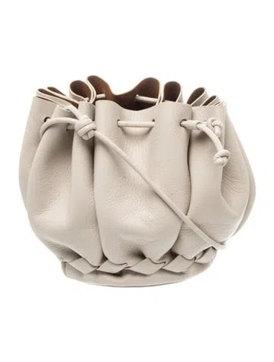 Pre-owned Hereu Leather Bucket Bag In Neutral