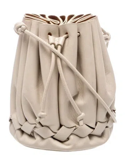 Pre-owned Hereu Leather Bucket Bag In Neutrals