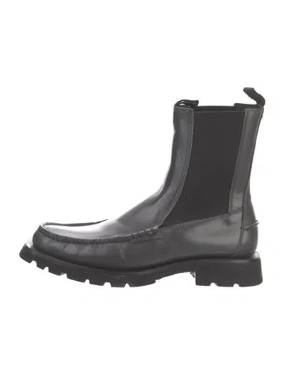 Pre-owned Hereu Leather Chelsea Boots In Black
