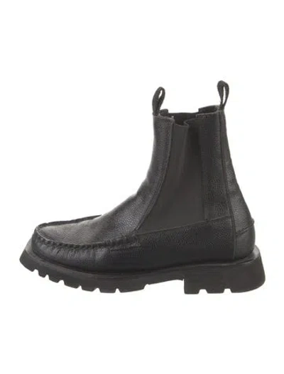 Pre-owned Hereu Leather Chelsea Boots In Black