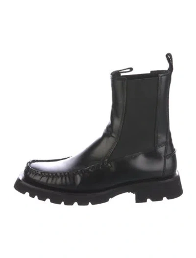 Pre-owned Hereu Leather Chelsea Boots In Black