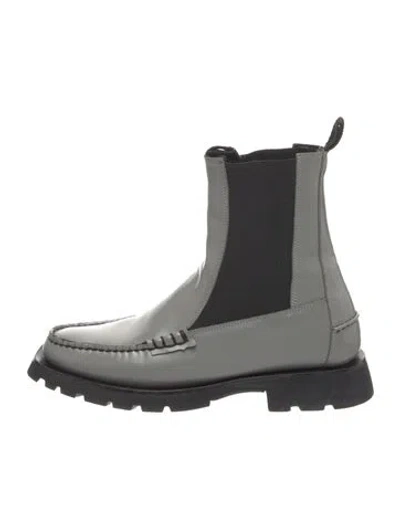 Pre-owned Hereu Leather Chelsea Boots In Black