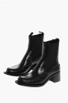 Hereu Leather Chelsea Boots With Square Toe 5cm In Black
