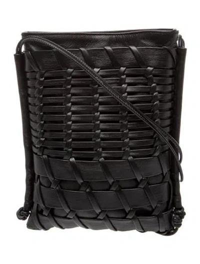 Pre-owned Hereu Leather Crossbody Bag In Black