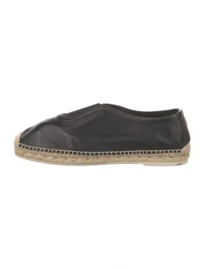 Pre-owned Hereu Leather Espadrilles In Black