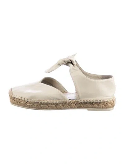 Pre-owned Hereu Leather Espadrilles In Neutrals