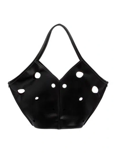 Pre-owned Hereu Leather Hobo In Black