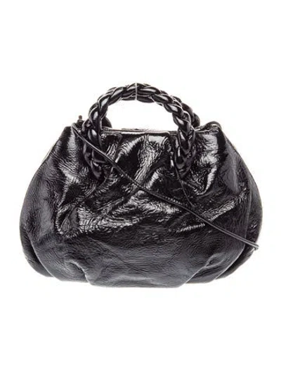 Pre-owned Hereu Leather Hobo In Black