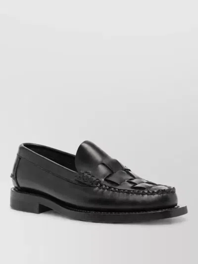 Hereu Leather Interwoven Loafers In Multi